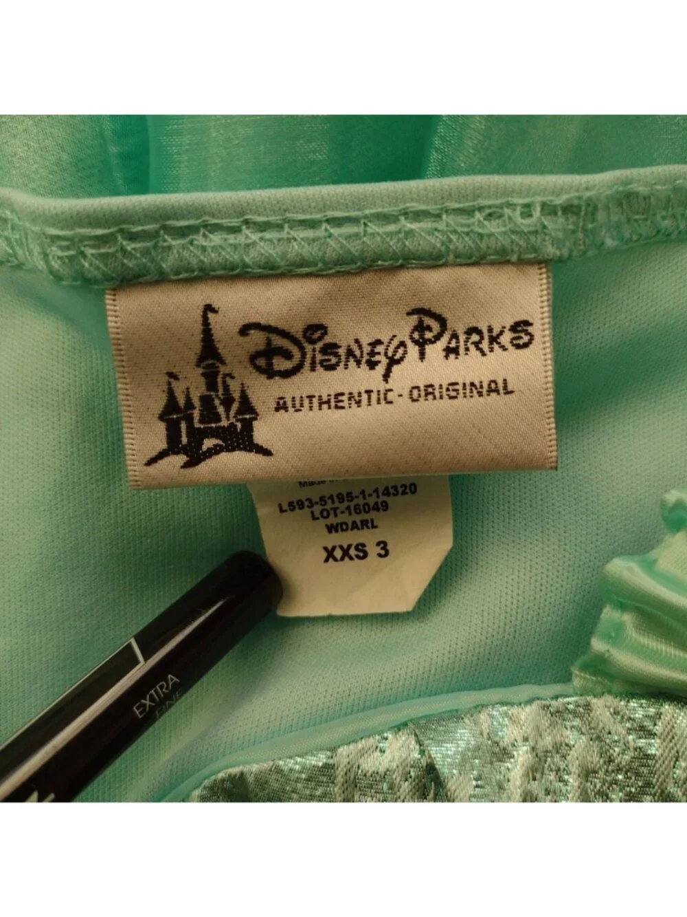 Disney Parks Ariel Party Dress 3 3T Toddler Girls Little Mermaid Seafoam Costume